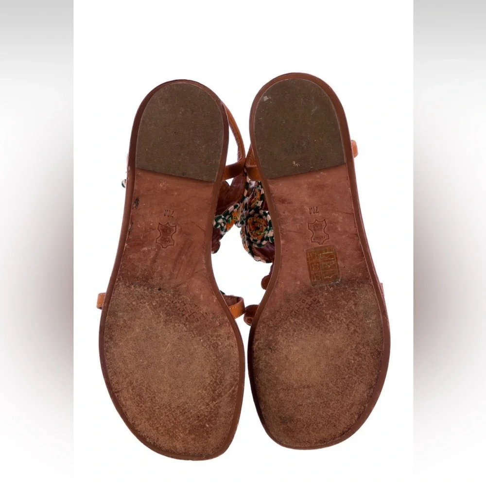 Tory Burch Palisade Woven T-Strap Sandals
